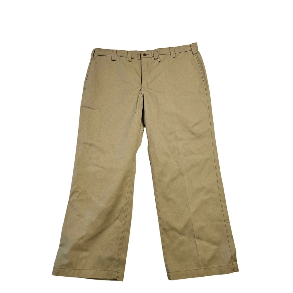 Carhartt B290 KHI Mens‎ Khaki Twill Work Pants Relaxed Fit 46x30 NWT IRR